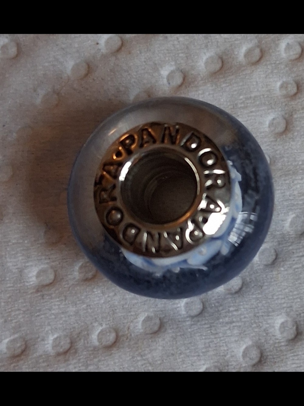Pandora Blue Glass Charm Bead